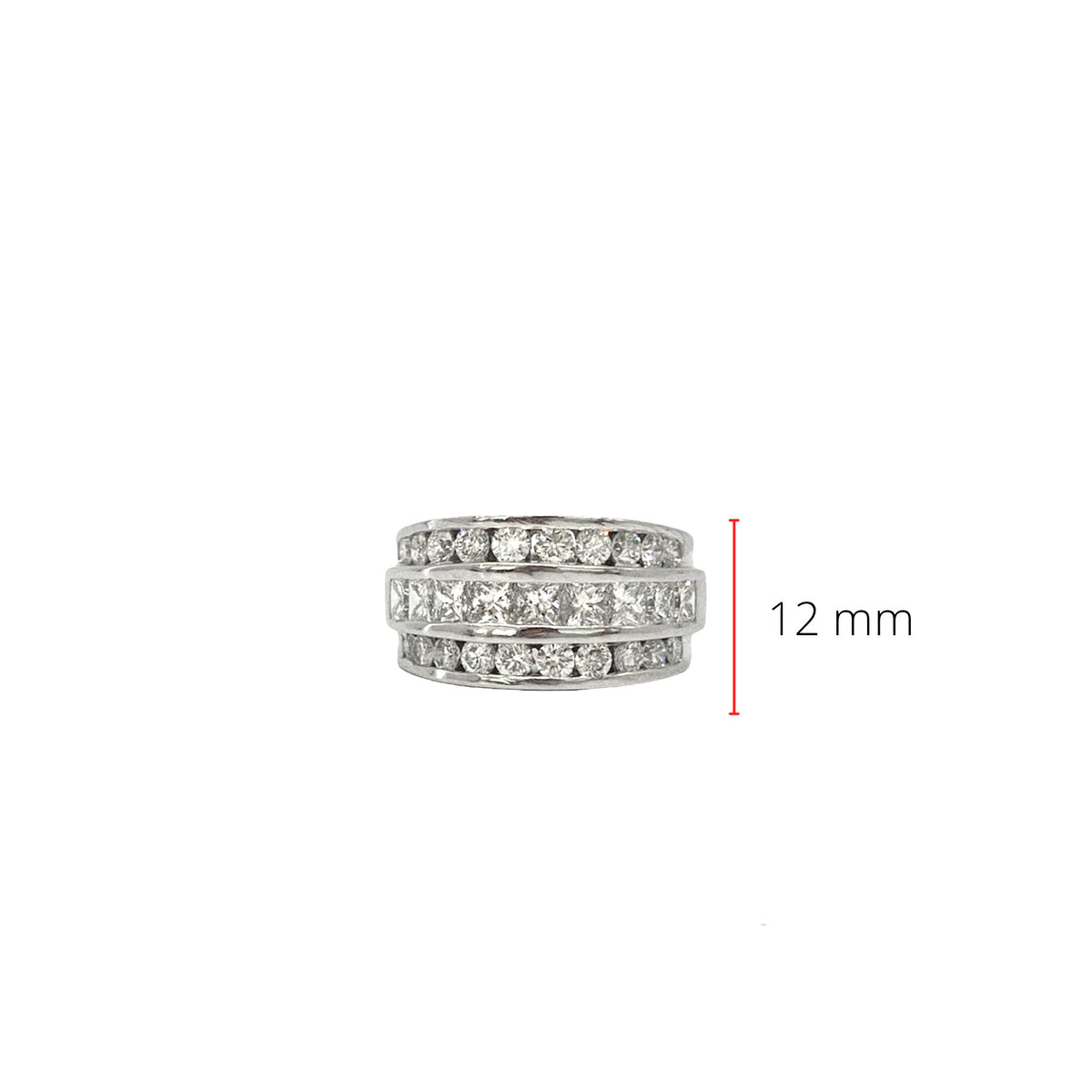 14K White Gold 2.20cttw Diamond Ring - Size 6.5