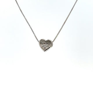 10K White Gold 0.05cttw Diamond Pendant