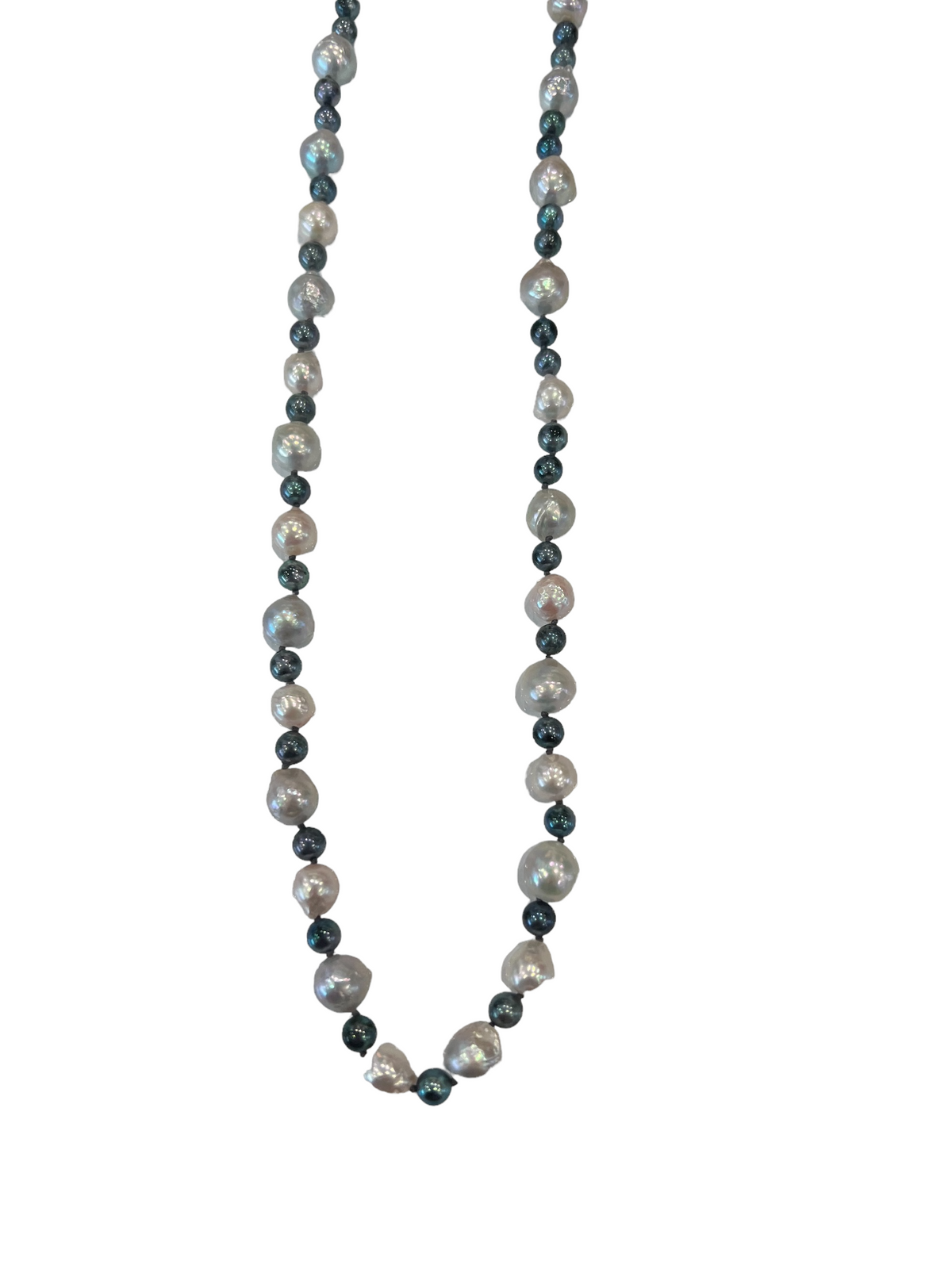 Black &amp; Grey Cultured Pearl Strand - 46&quot;