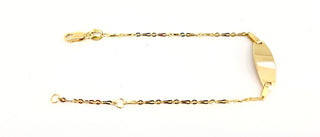 Pulsera de identificación para bebé de oro amarillo de 10 quilates, 5,5-6,5"