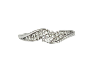 10K White Gold 0.25cttw Canadian Diamond Engagement Ring