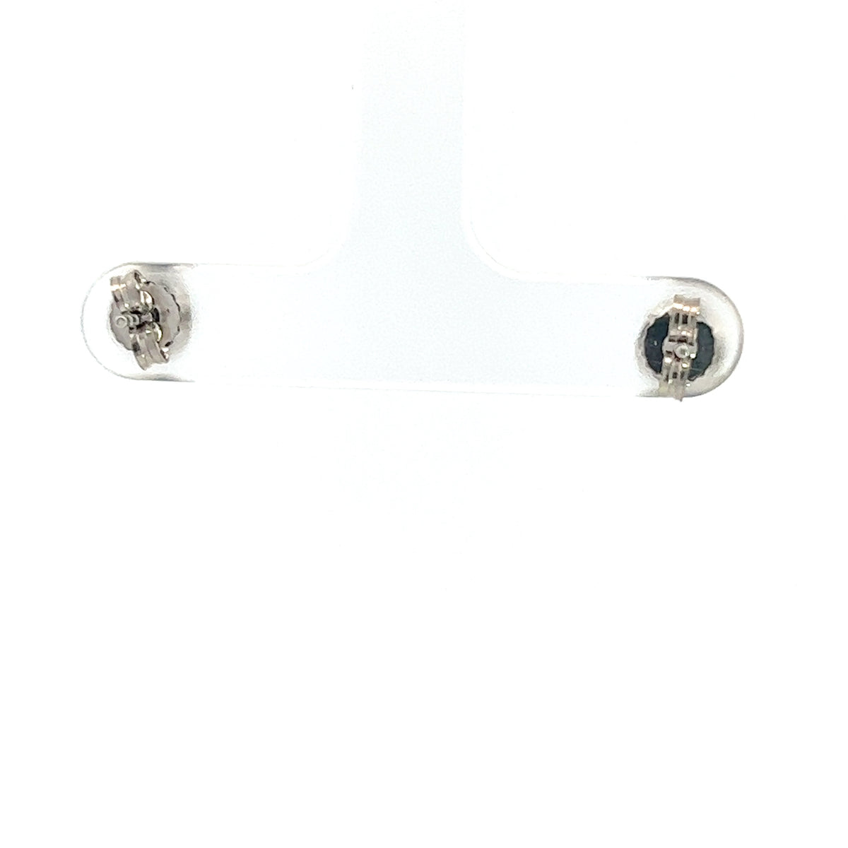 Pendientes de zafiro de 4 mm en oro blanco de 10 quilates