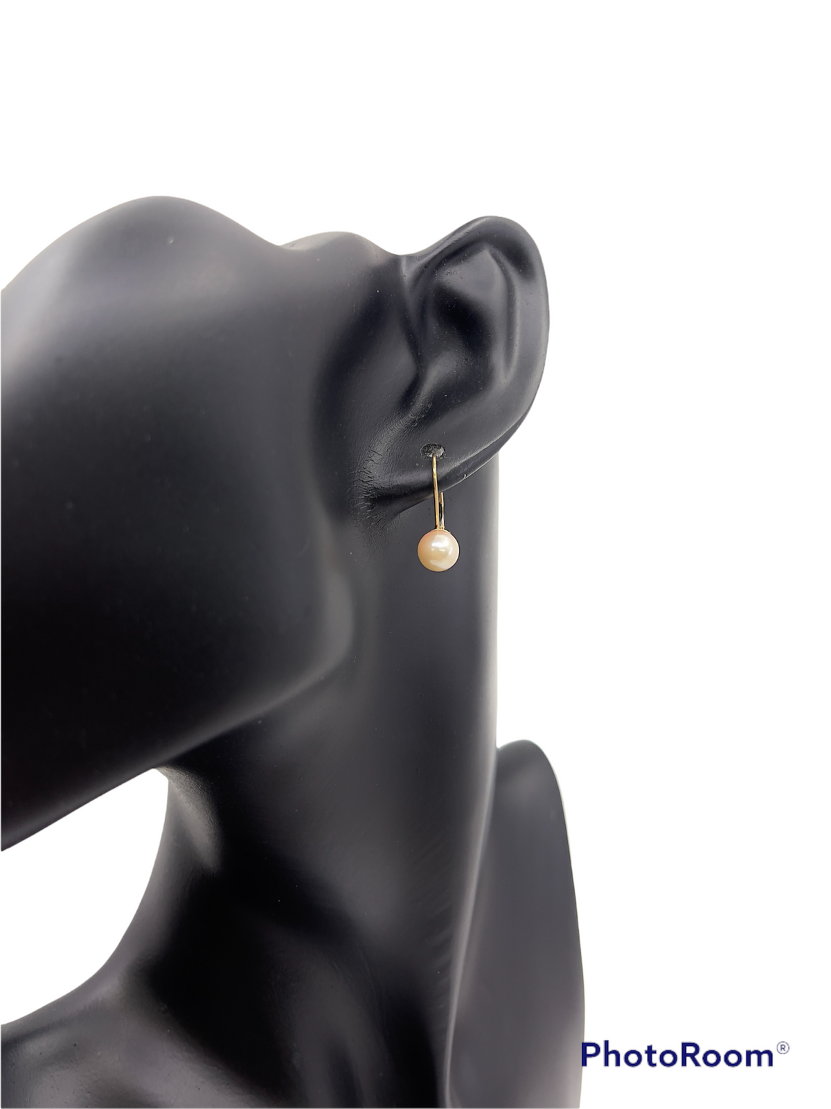 14K Yellow Gold 6.5-7mm Cultured Pearl Earrings with Lever Backs