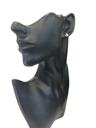Aretes de diamantes y ópalo de oro amarillo de 10 quilates