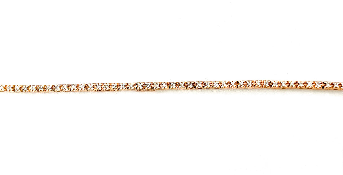 14K Rose Gold 0.35cttw Diamond Tennis Bracelet, 7&quot;