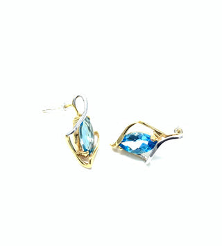 Pendientes de topacio azul