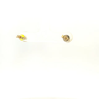 Pendientes solitarios de diamantes en engaste de ilusión de oro amarillo de 10 quilates, 0,04 quilates