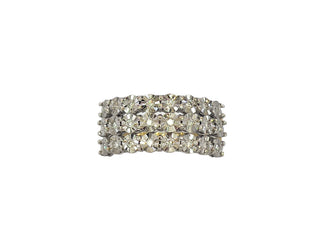 Anillo con engaste de ilusión de diamantes de 0,25 quilates en oro de 10 quilates en dos tonos