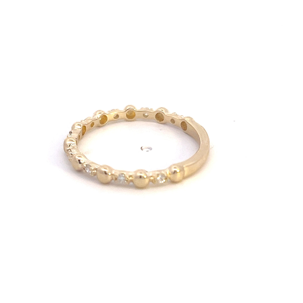 Anillo de diamantes de 0,10 quilates en oro amarillo de 10 quilates, talla 6,5