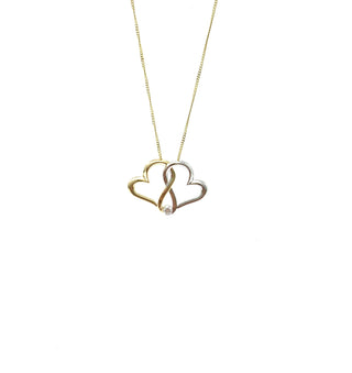 Colgante de corazón de diamantes