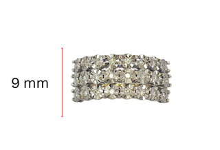 Anillo con engaste de ilusión de diamantes de 0,25 quilates en oro de 10 quilates en dos tonos