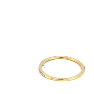 Banda de diamantes de 0,10 quilates en oro amarillo de 10 quilates - talla 6,5