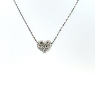 10K White Gold 0.05cttw Diamond Pendant