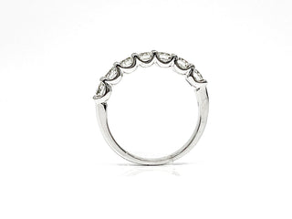 Anillo/banda de aniversario de diamantes de 0,50 quilates de oro blanco de 14 quilates - Tamaño 6,5