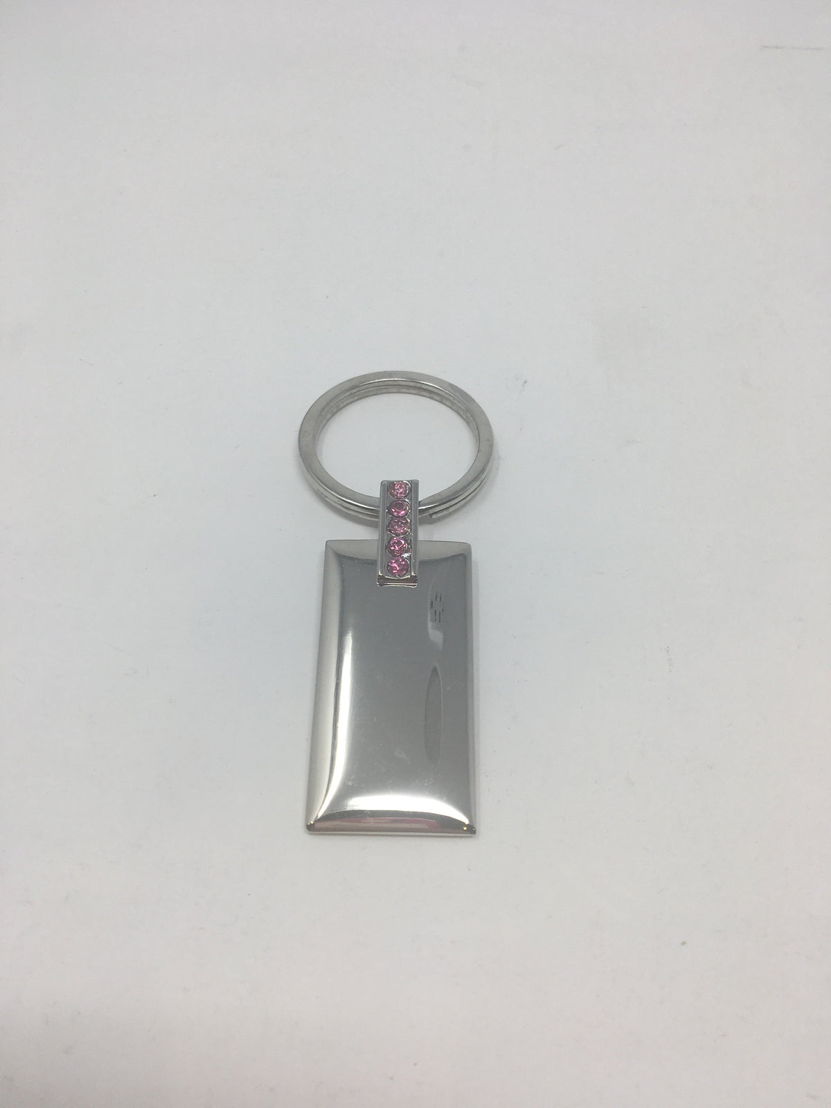 Silver Key Chain with Crystals