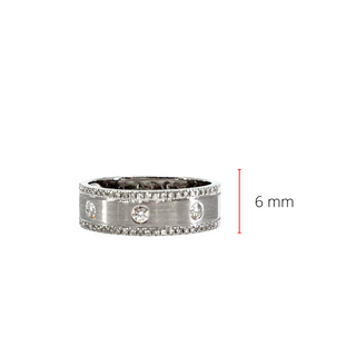 14K White Gold 0.28cttw Diamond Band - Size 6.5