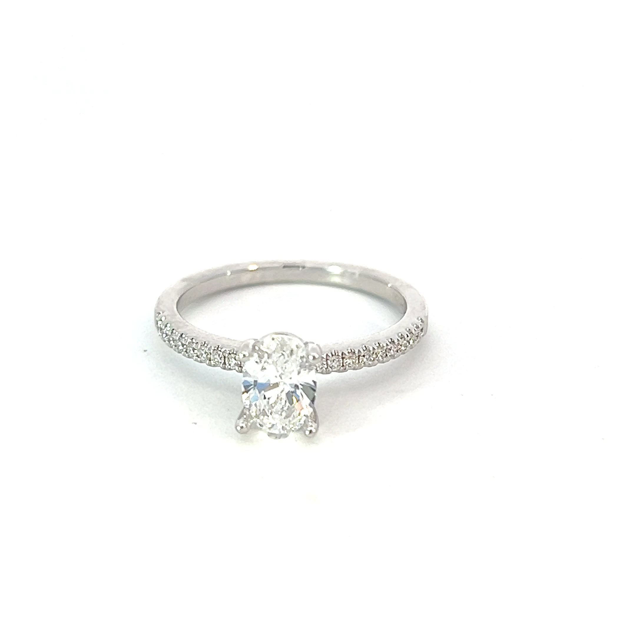 14K Oval Cut Diamond Ring