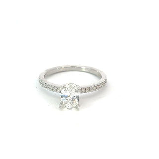 14K Oval Cut Diamond Ring