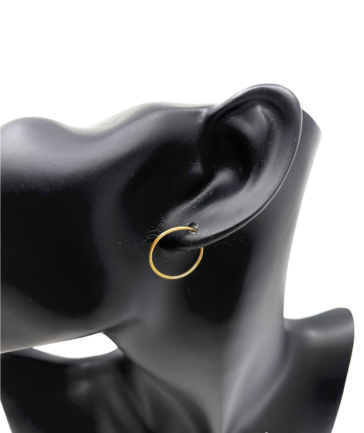 10K Yellow Gold Earrings Sleepers 17mm