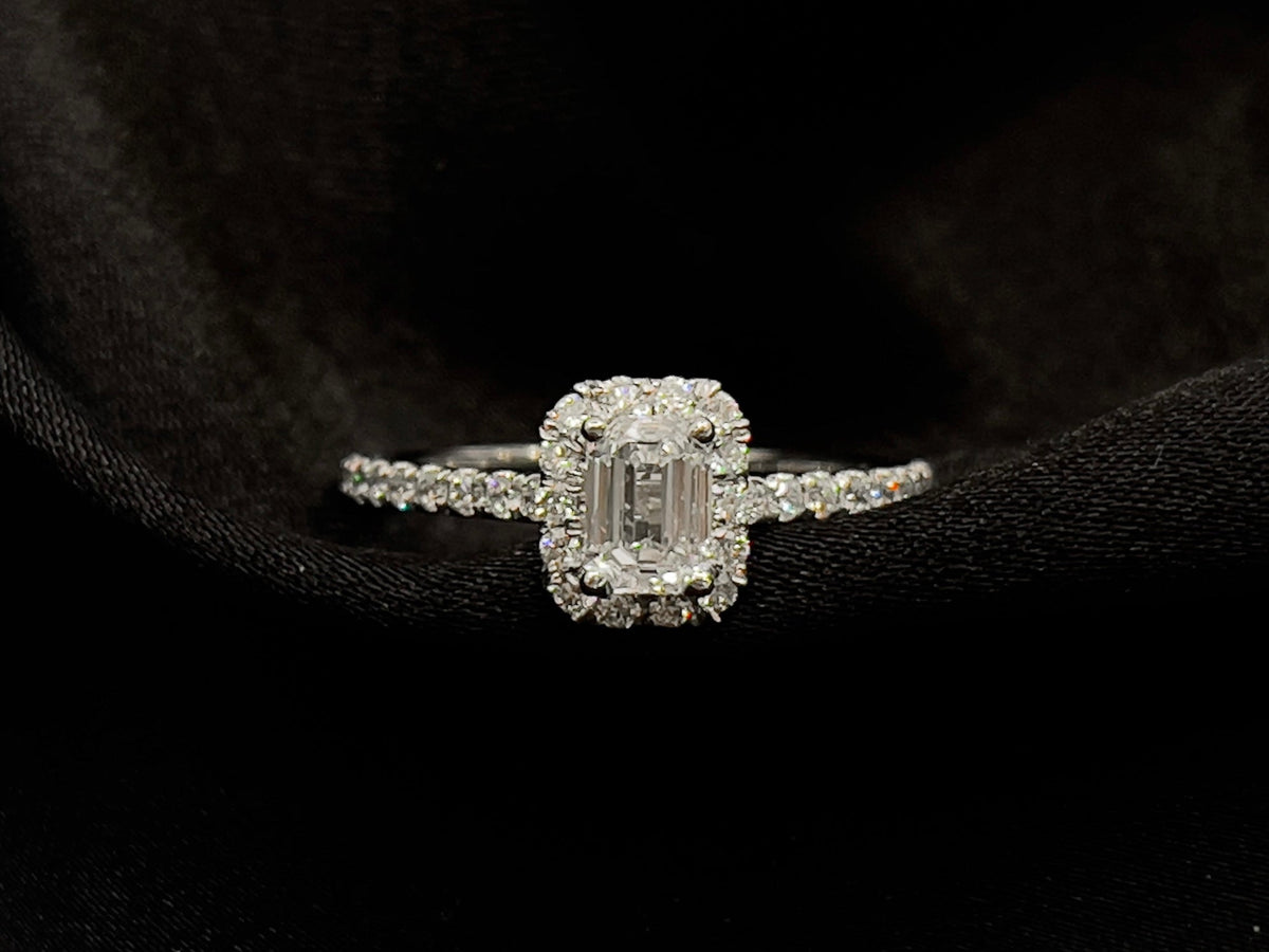 14K White Gold 0.84cttw Lab Grown Diamond Engagement Ring