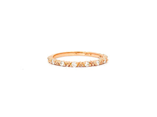 10K Rose Gold 0.18cttw Diamond Ring