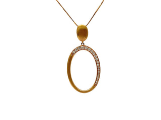 Colgante de diamantes de 0,19 quilates en oro rosa de 14 quilates, 18"