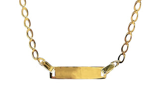 Pulsera de identificación para bebé de oro amarillo de 10 quilates, 5,5-6,5"