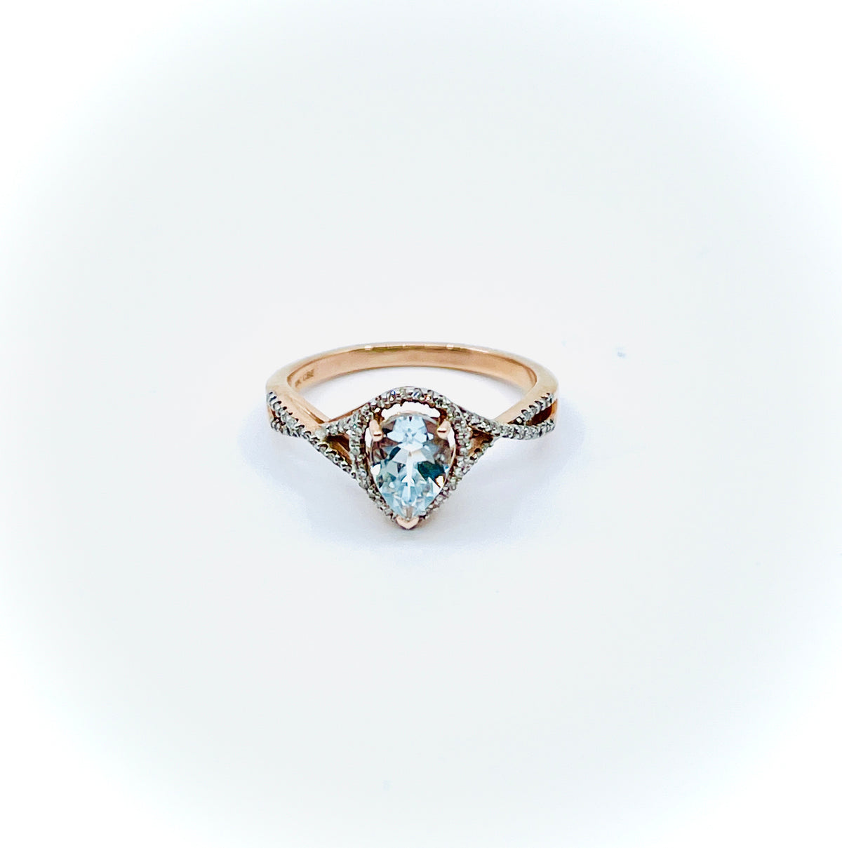 Aquamarine &amp; Diamond Ring
