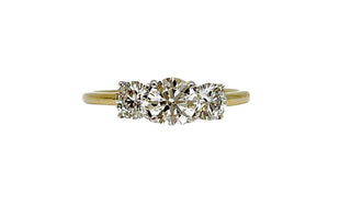 14K Gold 1.00cttw Lab Grown Diamond 3 Stone Engagement Ring