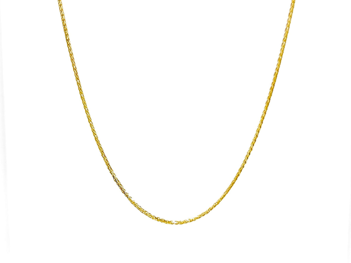 10K Gold Wheat Chain with Spring Clasp - 1.00 mm - Various Length