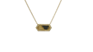 Colgante de diamantes de 0,10 quilates en oro amarillo de 14 quilates, 18"