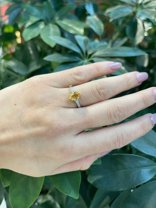 Citrine & Diamond Ring