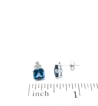 Pendientes de topacio azul Londres