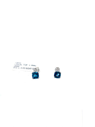 Pendientes de topacio azul Londres