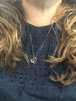 Colgante de corazón de diamantes