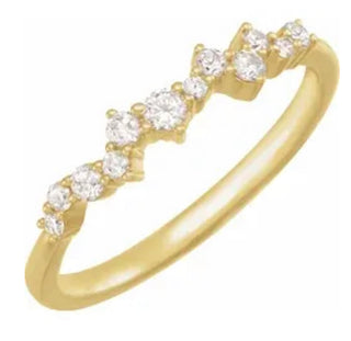 14K Yellow 1/4 CTW Lab-Grown Diamond Scattered Stackable Ring