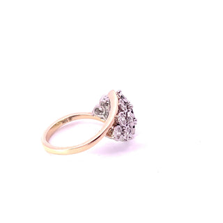 Anillo de diamantes de 1,00 quilates en oro amarillo de 10 quilates - talla 6,5