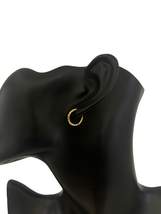 10K Yellow Gold 13mm Earrings