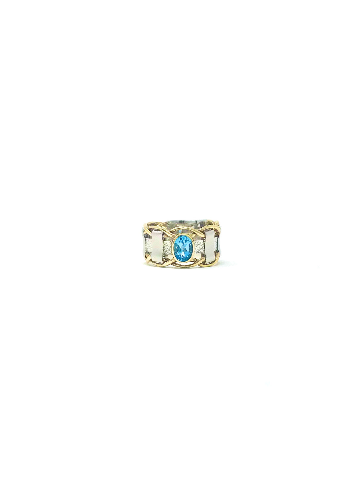 Silver and Blue Topaz Ring
