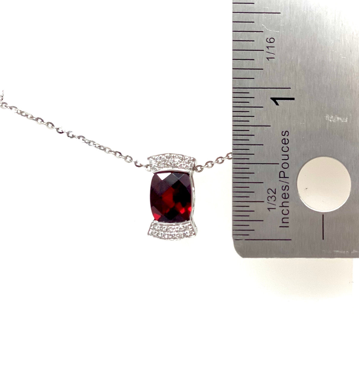 Garnet and Diamond Pendant