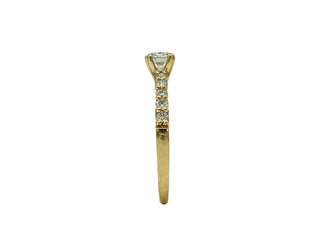 14K Yellow Gold 0.70cttw Canadian Diamond Engagement Ring, size 6.5