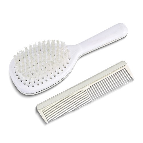 Nickel-plated Non-tarnish Girls Brush and Comb Set