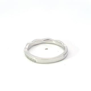 Anillo de diamantes de 0,15 quilates en oro blanco de 14 quilates - talla 6,5