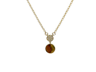 Collar de diamantes de 0,04 quilates en oro amarillo de 10 quilates - 18"