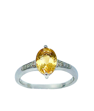 Citrine & Diamond Ring