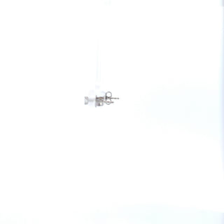 Pendientes solitarios de diamantes en oro blanco de 10 quilates, 0,06 quilates