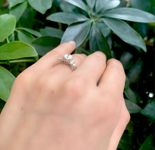 14K White Gold 1.37cttw Diamond Engagement Ring, size 6.5