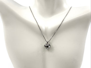 Colgante de plata de ley con zafiro de 0,10 quilates, 18"