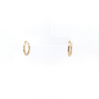 10K Yellow Gold 0.04cttw Diamond Hoop / Huggie / Hinged Earring