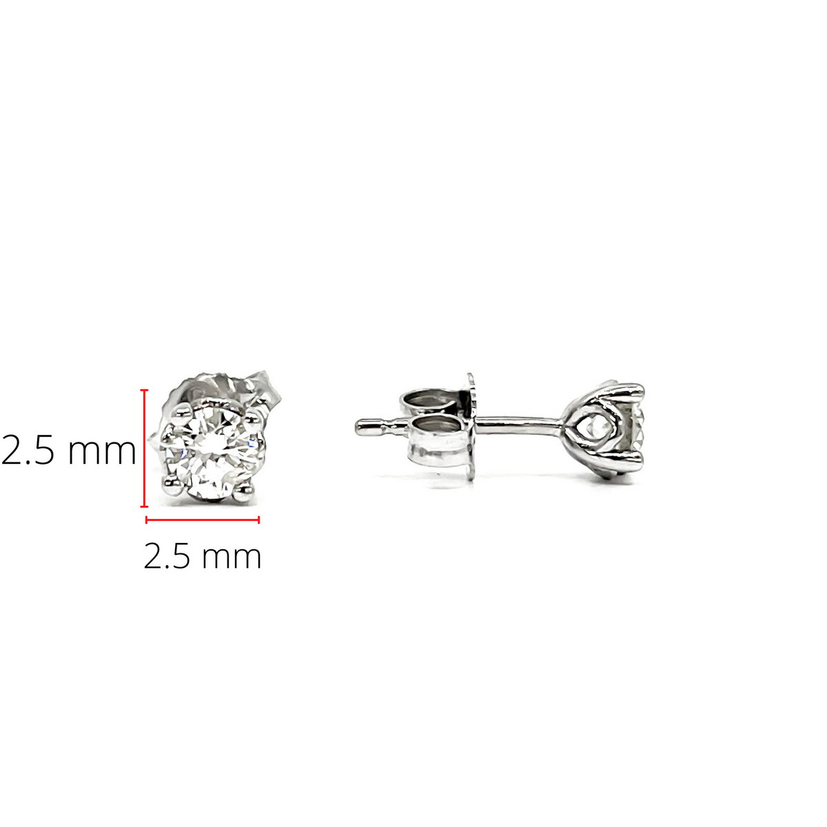 14K White Gold 0.15cttw Canadian Diamond Earrings